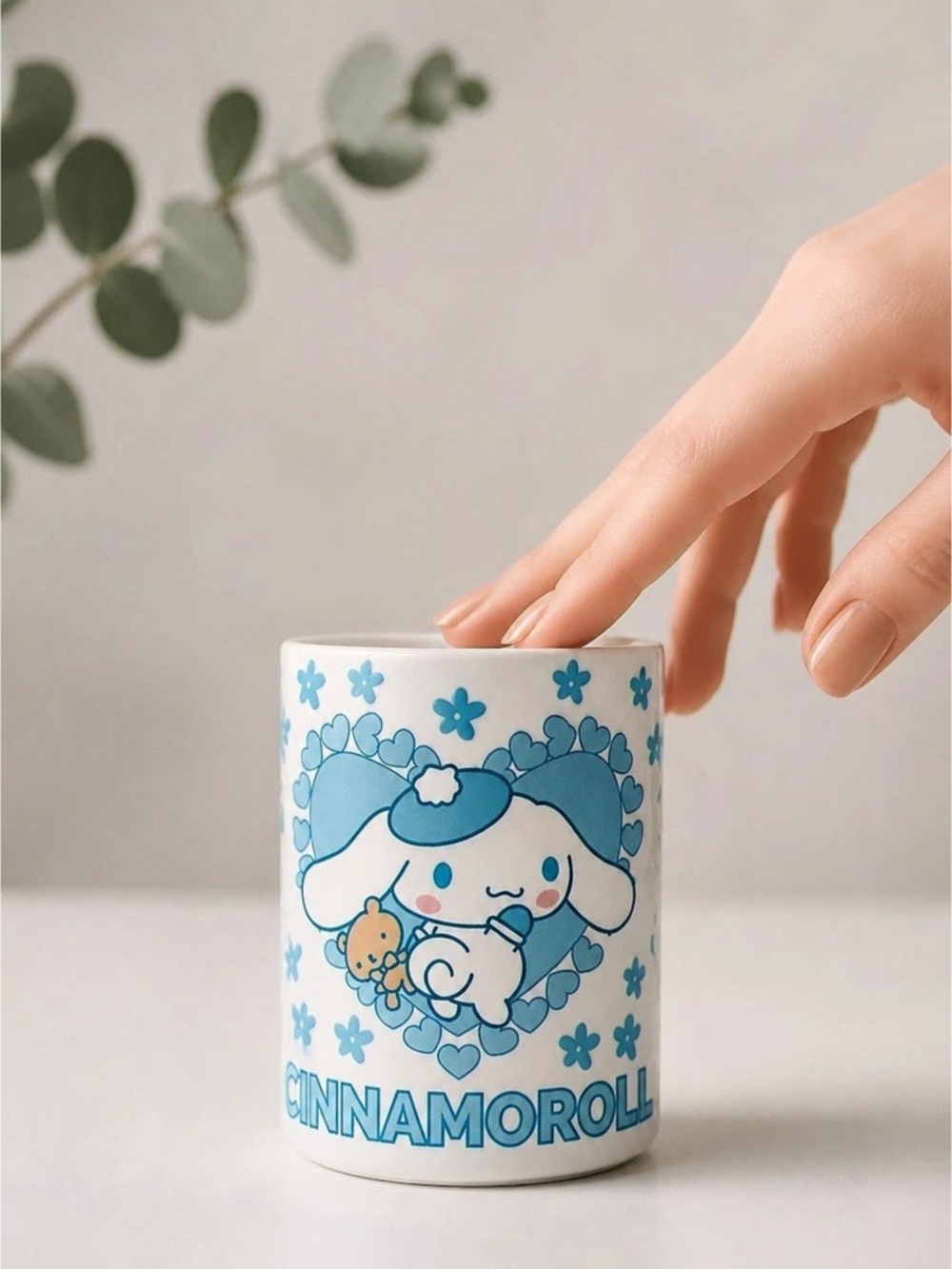 Sanrio Heart Cinnamoroll Mug Blue & White Decor Cup